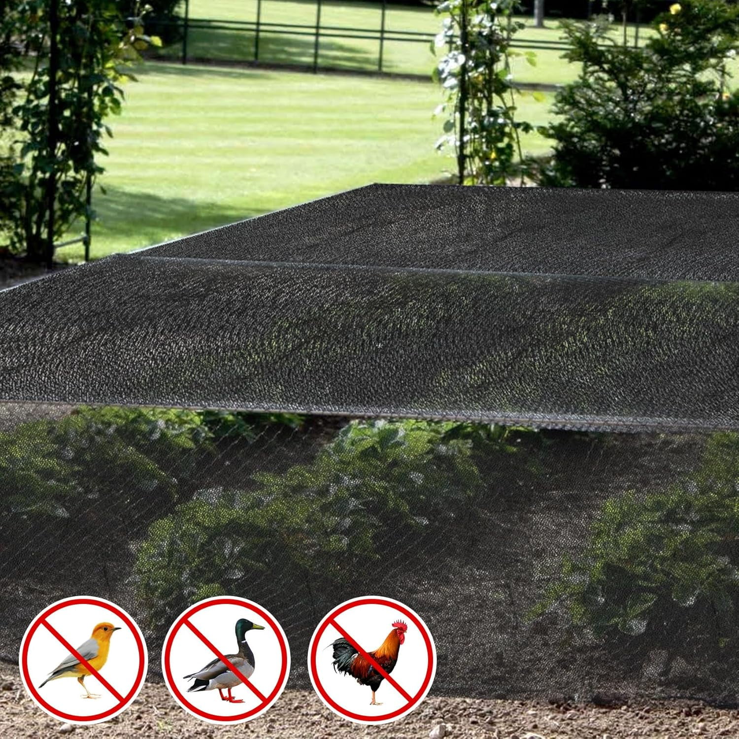 39 x 10 Ft Breathable Garden Mesh Netting, Multipurpose Insect and Bird Barrier Net, Outdoor Mosquito Protection Cover for Patio, Vegetables, Fruits and Garden Plants