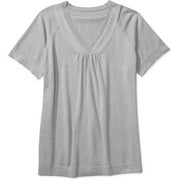 Just My Size - Women's Plus Short-Sleeve V-Neck Trapeze Sweater