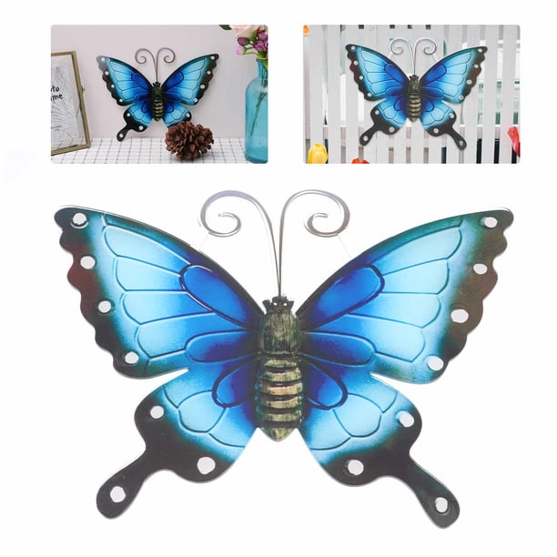 Wosthever Adorno de pared de mariposa acrílica, escultura de pared de mariposa, decoración de pared de jardín vívida, de césped de mariposa, Jardín y Patio No.1 Wosthever HA027072-01