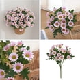 thumbnail image 3 of 4 Bundles Artificial Daisy Flower, Faux Silk Wildflowers,Plastic Fake Marguerite Daisy Flowers Bouquet for Farmhouse DIY Home Garden Indoor Outdoor Decoration Table Centerpieces, Pink, 3 of 9