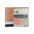 thumbnail image 4 of Mainstays 17-Piece Coastal Polyester/Ceramic Shower Curtain & Shower Curtain & Bathroom Accessory Set, White and Pink, 4 of 7