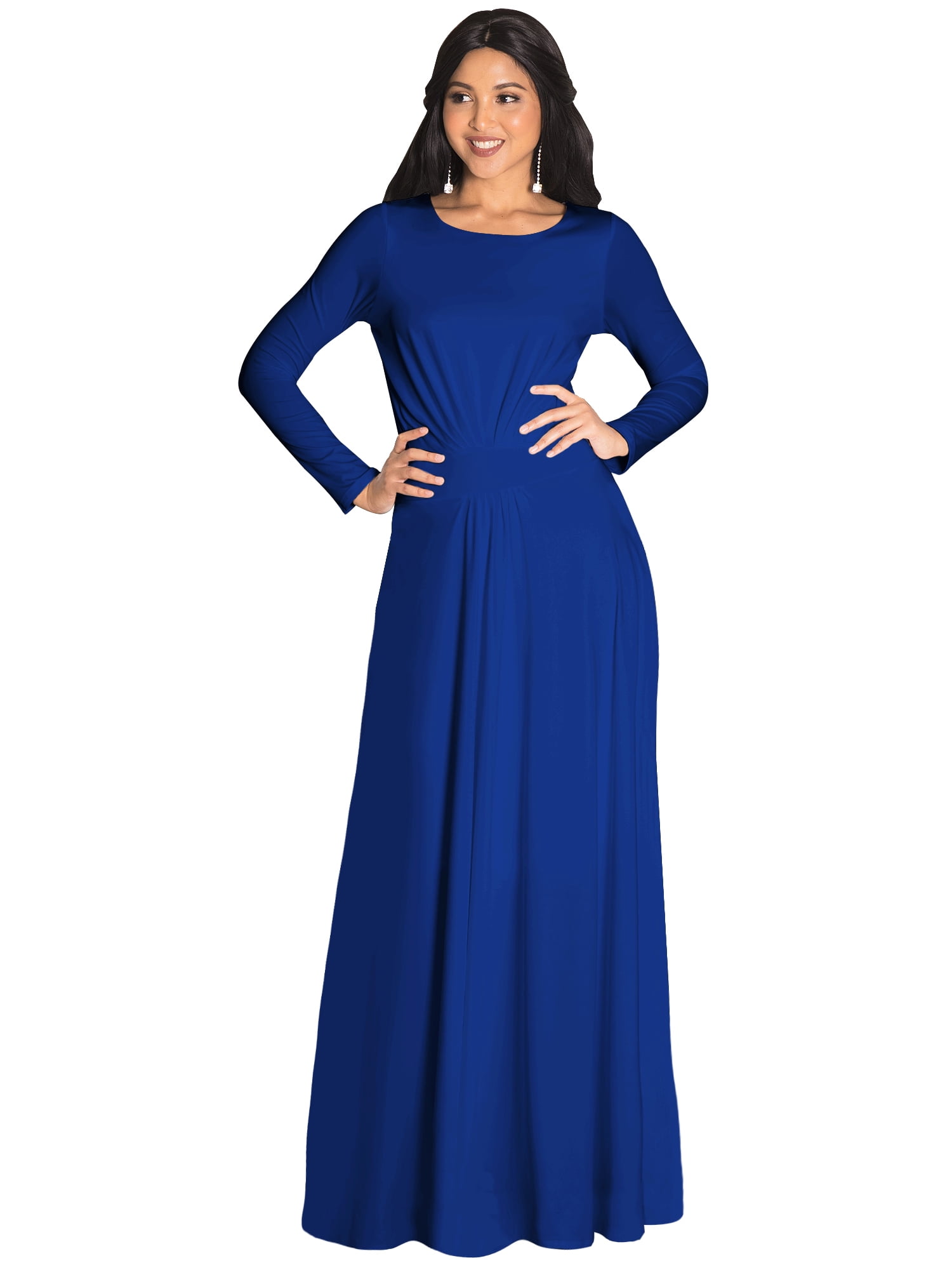 Buy > royal blue flowy maxi dress > in stock
