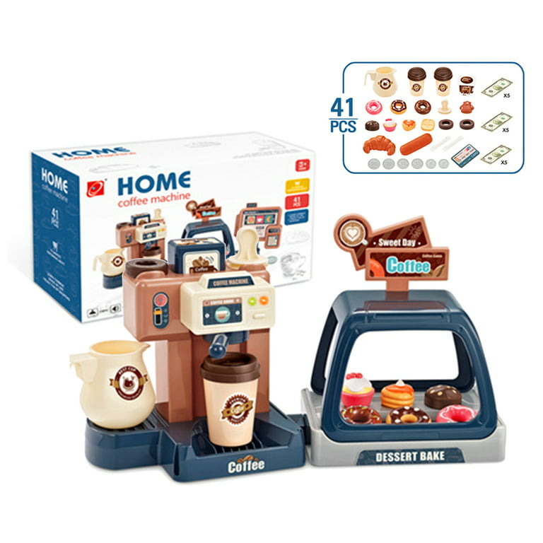 Kids Pretend Kitchen Coffee Machine Model Accessories Drink Making House  Toy 