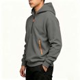 thumbnail image 6 of Fancifize Half Zip Fleece Hoodies for Boys, Teens Hooded Sweatshirt with Pockets, Casual Fall Pullover Tops 5-15 Years, 6 of 7
