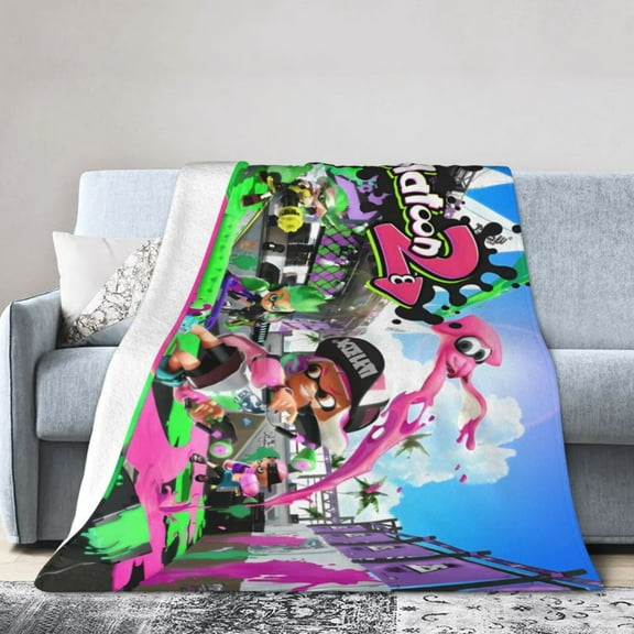 Splatoon Blanket Soft Cozy Flannel Warm Throw Blanket Unique Gifts Room Decor Blanket 40"x30"