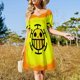 thumbnail image 2 of Trafalgar d Law bandera Vestido de manga corta vestido estilo coreano Vestidos de noche, 2 of 6