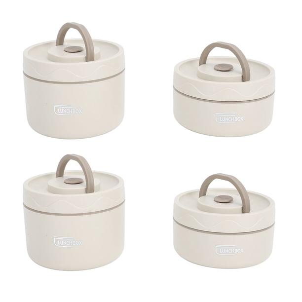 Contenedor De Almuerzo Aislado De Acero Inoxidable, Caja Térmica Portátil A Prueba De Fugas Con Tapa Y Bolsa Redonda Para El Trabajo, Escuela, Comedor Al Aire Libre