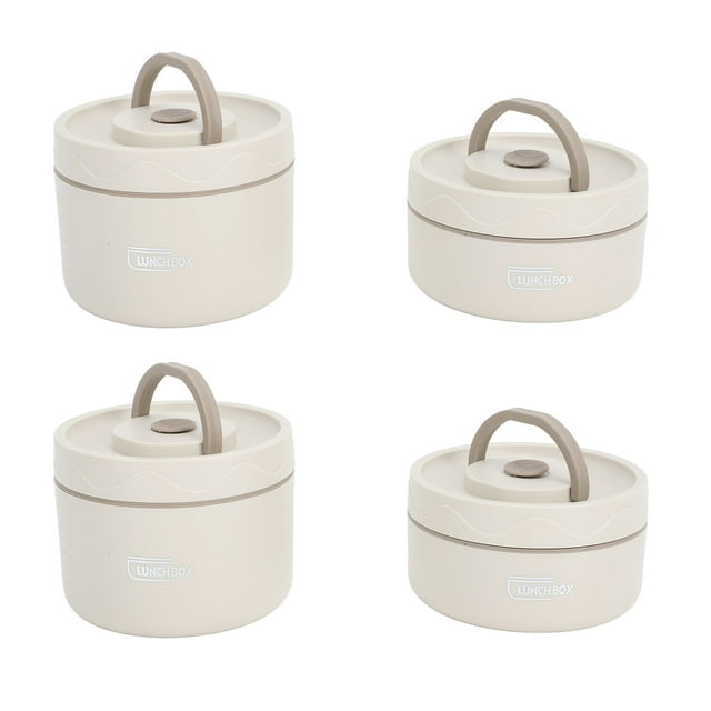 Insulated Lunch Container, 304 Stainless Steel Sealed Round Thermal Box with Thermal Bag, Lunch Container Round Thermal Box Thermal Lunch Box Insulated Lunch Container