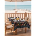 thumbnail image 2 of Outdoor Tablecloths with Umbrella Hole & Zipper, Boho Flowers Tablecloth Rectangle 60x84 Inch, Spring Abstract Watercolor Floral Leaf Waterproof Table Cloth, Patio/Pool/Picnic Table Covers, 2 of 8