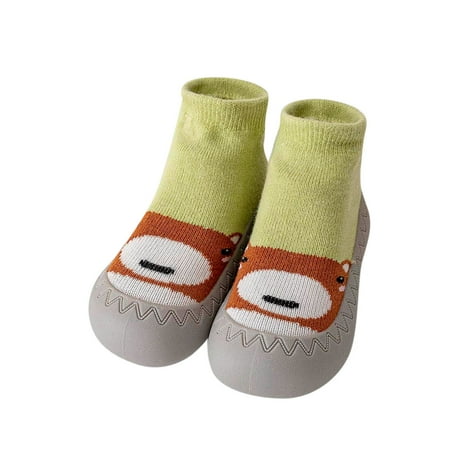 

JDEFEG Baby Shows Autumn and Winter Comfortable Baby Toddler Shoes Cute Cartoon Monster Shape Children Cotton Warm Breathable Soft Non Slip Floor Toddler Boys Shoes Green 21