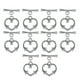 thumbnail image 4 of 20 piezas OT hebilla de palanca accesorio de joyería en forma de corazón de acero inoxidable para manualidades DIY, 4 of 5
