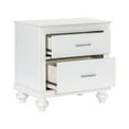 thumbnail image 5 of Miekor Furniture Modern Bedroom Furniture Two Drawers Nightstand 1pc White Finish Acrylic Crystal Drawers Wooden Furniture B5A3782, 5 of 8