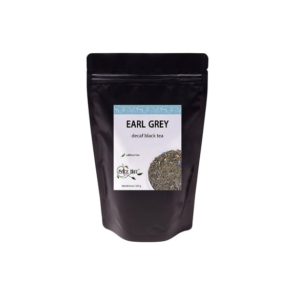 The Spice Hut - Decaffeinated Earl Grey Black TeaDecaffeinatedDecaf Earl Grey, Makes 80-100 CUPS - 8oz Resealable Airtight Pouch