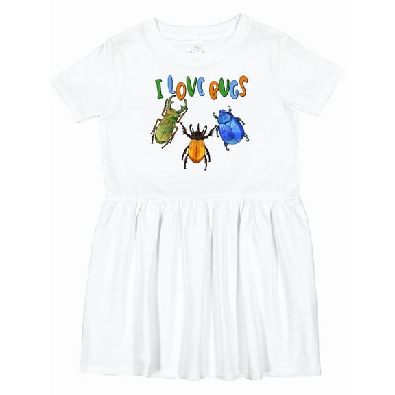 Inktastic I Love Bugs Girls Toddler Dress