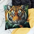 thumbnail image 2 of Patifu Flower Tiger Throw Pillow Cover,high-quality,Aesthetic Decorative,short plush,Pillow Case,for home decor,printed on both sides,zipper closure,for Car Couch Bedroom,Square 12x12in, 2 of 5