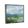 thumbnail image 3 of Modern Brushed Cloudy Landscape Landscape Painting Luster Gray Framed Art Print Wall Art, 3 of 6