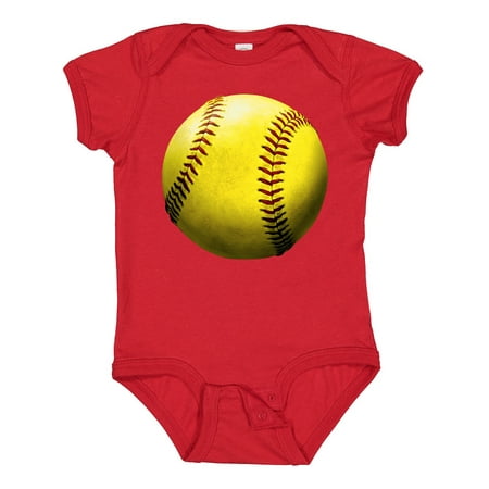 

Inktastic Yellow Softball Gift Baby Boy or Baby Girl Bodysuit