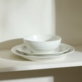 thumbnail image 3 of Stone Lain Orbit 4-Piece Dinner Plate Set Stoneware, White, 3 of 5