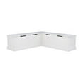 thumbnail image 2 of Linon Troyin White Wooden Storage Nook With Beige Cushions and Pillows, 2 of 10