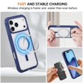 thumbnail image 4 of For iPhone 17 Pro Case Compatible with MagSafe TPU + PC Transparent Protective Phone Cover - Dark Pu, 4 of 5