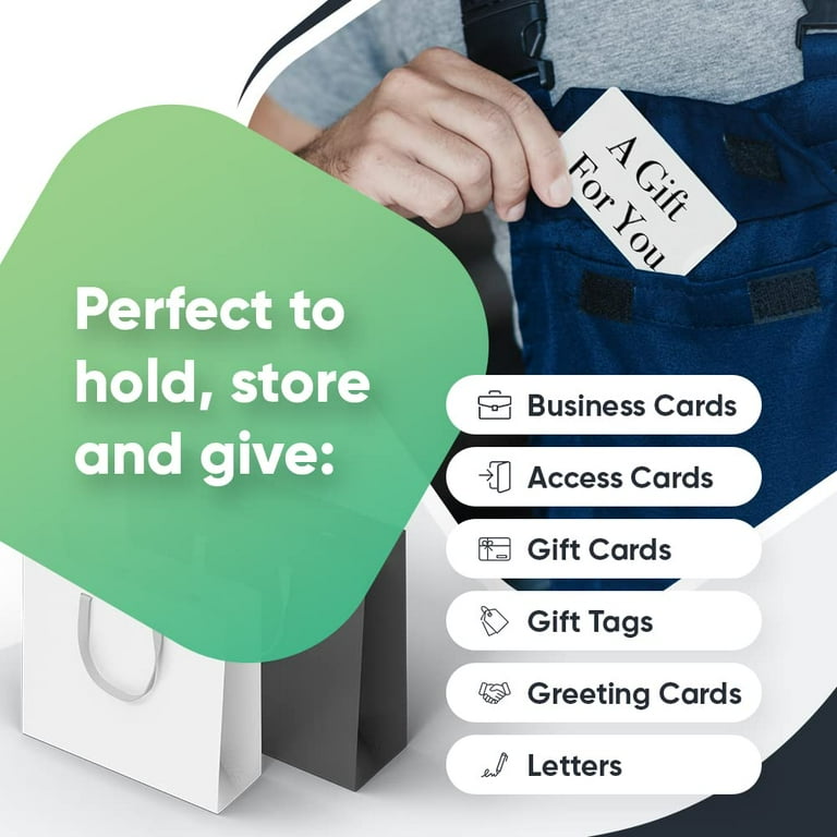 Swipe It Gift Card Holder Sleeves Paper 100 Pack Bulk for Christmas, Holiday, Birthday, Fathers Day, Housewarming, Wedding, Anniversary, Baby Shower