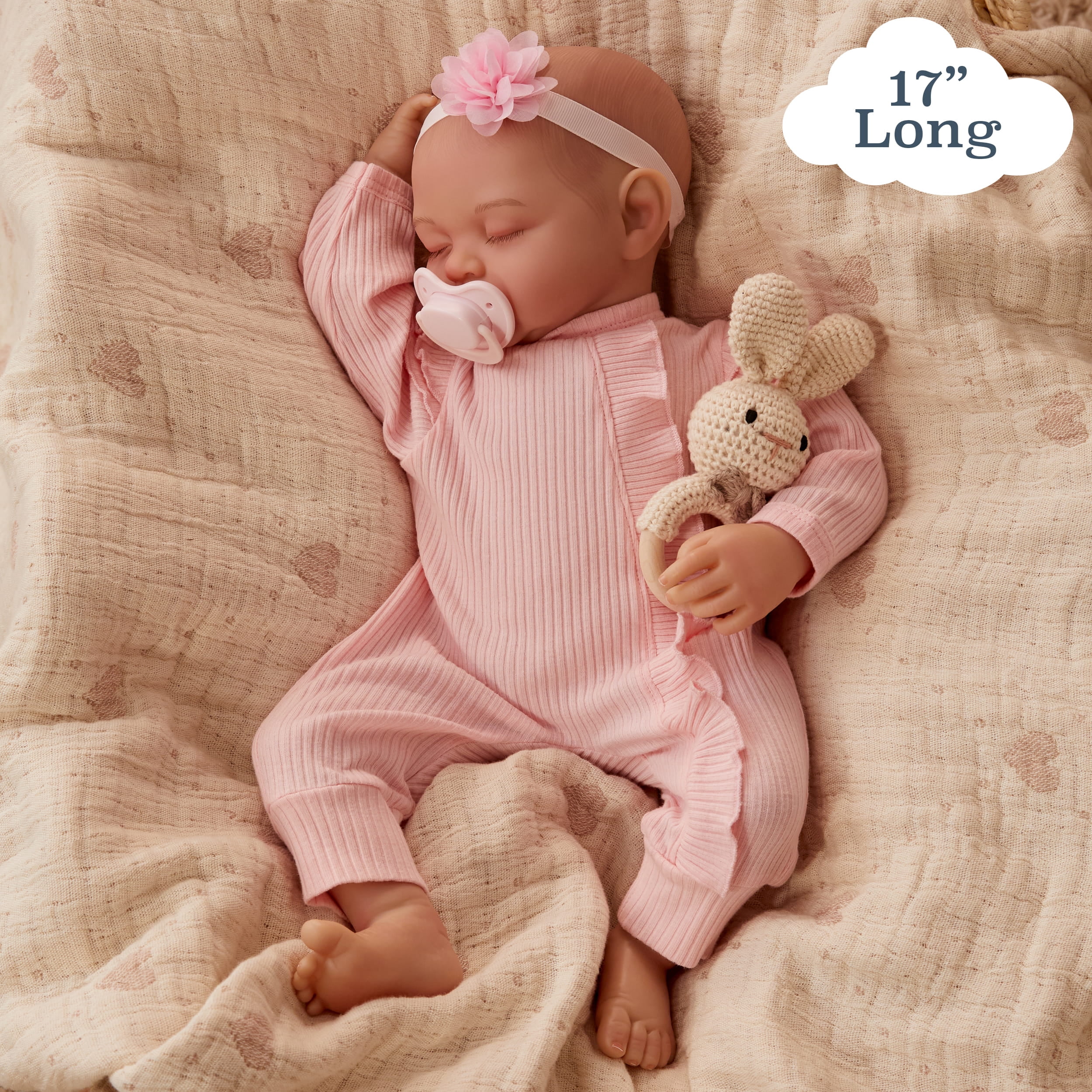 BABY born Real Hand-Painted, Realistic Reborn Baby Doll Girl - Fair, Closed Eyes, Ages 3+