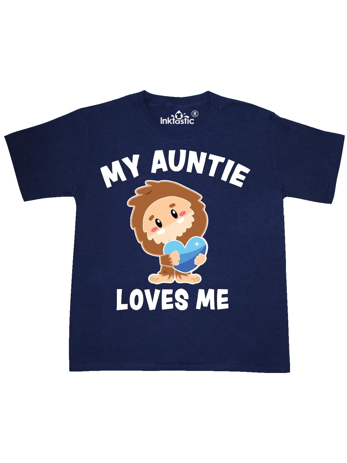 inktastic My Aunty Loves Me with Bigfoot Toddler T-Shirt