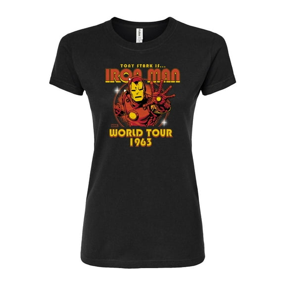 Marvel Iron Man - Band Tee Style - Juniors Fitted Graphic T-Shirt