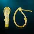 thumbnail image 4 of Natalia Drake 1/4 Cttw Diamond Hoop Earrings for Women in Sterling Silver with Omega Backs, 4 of 5