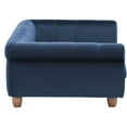 thumbnail image 5 of Critter Sitters 42 in. Elegant Navy Faux-Velvet Rectangle Pet Bed for Medium and Large Dogs, 5 of 7