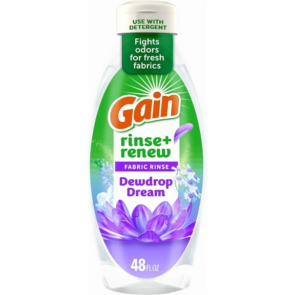 Rinse and Renew Fabric Rinse, Dewdrop Dream, 48 fl oz, Odor Fighter, Laundry Deodorizer