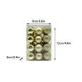 thumbnail image 3 of 24-Pack Christmas Ornaments, 3cm Shatterproof Plastic Christmas Ball Decorations, Sparkly Hanging Baubles for Xmas Tree Home Party Decor, 18 Painting Styles(C), 3 of 4