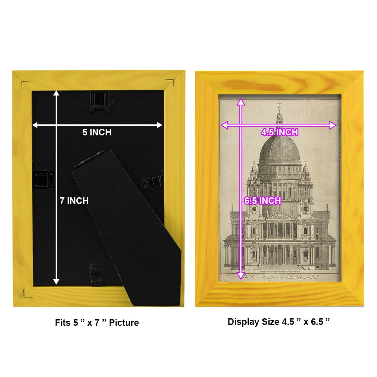 St. Paul's Cathedral -Framed Print w/glass-Sunflower Yellow