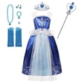 thumbnail image 3 of Disney vestido de princesa para niñas, disfraz de Rapunzel, Blancanieves, Cenicienta, Aurora, fiesta de cumpleaños, Carnaval, Halloween, 3 of 5