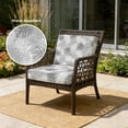 thumbnail image 2 of Outdoor Patio Cushion Covers 4 Pack Grey Leaf Patio Chair Cushion Covers with Ties and Zipper Waterproof Outdoor Seat Cushion Covers for Patio Furniture 20"x18", 2 of 7