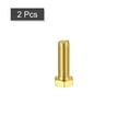 thumbnail image 3 of Unique Bargains Brass Hex Bolts, 3/8-16x1-1/4' 2 Pack Fully Thread Grade 4.8 Machine Screws, 3 of 4