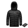 thumbnail image 1 of IROINNID Toddler Winter USB Electric Heated Lightweight Outwear Rechargeable Heating Waistcoat Down Jacket Hooded Coat, 1 of 9