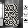thumbnail image 4 of FREEAMG Shower Curtain,Geometric Tiles Bathroom Curtain, Waterproof Fabric Shower Curtain for Bathroom Hotel Decoration, 72x72 inches, 4 of 6