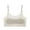 X1 Beige, variant on Soft Training Bras for Girls, Crop Cami First Bra with Adjustable Straps and Pads, Chest Double Lined,Color:White
