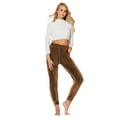 thumbnail image 7 of TEMOFON Lounge Jogger Pants for Women Velour Comfy Casual Sweatpants – Brown Joggers with Elastic Waist L, 7 of 7