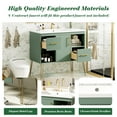 thumbnail image 6 of 36'' Bathroom Vanity with Resin Sink Combo Set, Modern Freestanding Single Bathroom Cabinet with 2 Drawers & 2 Storage Compartments, Solid Wood Frame Vanity Set with Metal Legs, Green, 6 of 7