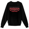 thumbnail image 5 of Stranger Things 5 Distressed Block Title Adult Black Crew Neck Long Sleeve Sweatshirt - XXL, 5 of 7
