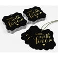 thumbnail image 5 of Inkdotpot Hang Tags Made With Love Wedding Favor Bracket Shape Gift Tags Real Gold Foil Bonbonniere Tag Pack Of 100, 5 of 7