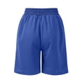 thumbnail image 6 of Resicozy Womens Athletic Sweat Shorts Soft Drawstring High Waisted Active Short Comfy Casual Plain Lounge Shorts with Pockets Blue XL, 6 of 7