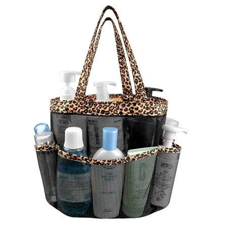 Livhil Mesh Shower Caddy Basket for College Dorm Room Essentials with 8 Storage Pockets, Hanging Portable Shower Tote Bag for Bathroom Organizer for Shampoo Soap