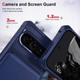 thumbnail image 2 of ELEHOLD for Google Pixel 7A Case,PU Leather Magnetic Button Closure Credit Card Holder Slots Stand Function Wallet Shock-Absorbent Shockproof Phone Case for Google Pixel 7A,Darkblue, 2 of 6