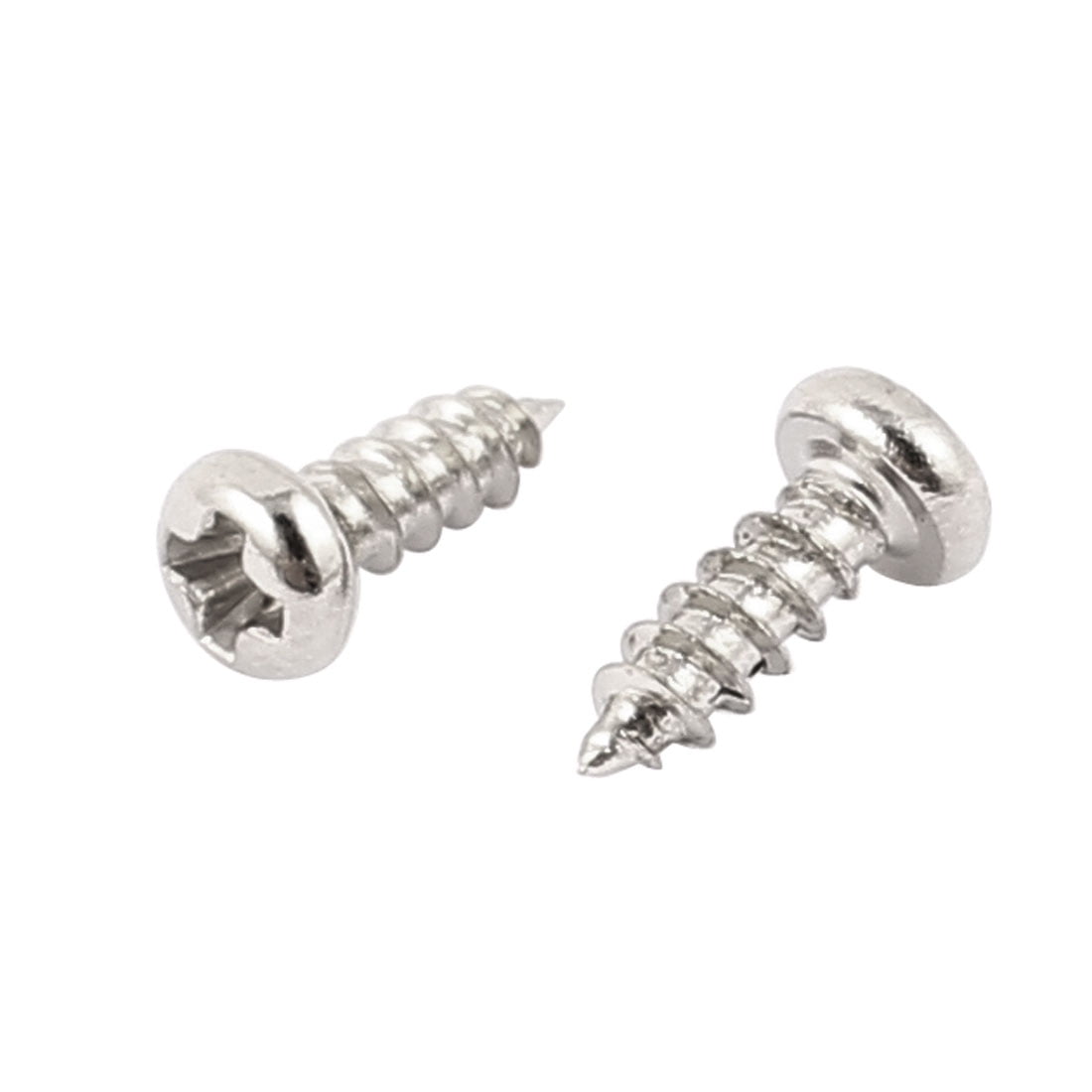 50 Pcs M2 x 6mm Stainless Steel Phillips Round Head Self Tapping Screws