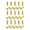 thumbnail image 1 of Unique Bargains Brass Hex Bolts, M6x20mm 30 Pack Fully Thread Grade 4.8 Machine Screws, 1 of 4