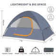 thumbnail image 2 of 2 Person Waterproof Windproof Camping Tent with Rainfly, Portable Dome Tent, Gray, 2 of 6