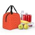 thumbnail image 6 of Lsque Salmon Fish Meat Pattern Lunch Bag Women/Men Insulated Lunch Box,Small Leakproof Cooler Food Lunch Containers Reusable High Capacity Lunch Tote Bags, 6 of 6